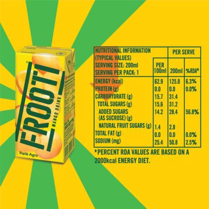 Frooti Drink - Fresh `N` Juicy Mango, 125 ml