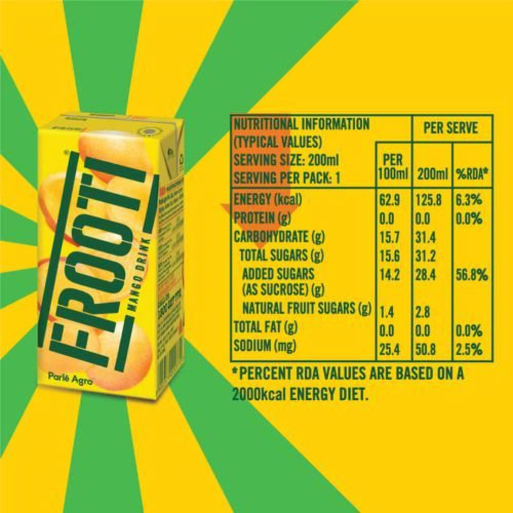 Frooti Drink - Fresh `N` Juicy Mango, 125 ml