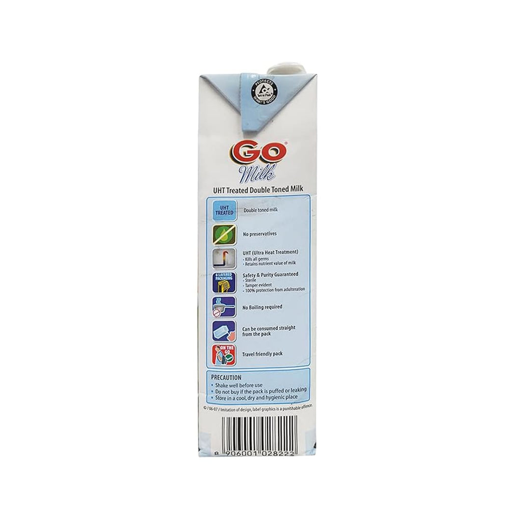 Go Milk Double Toned Milk, 180 ml