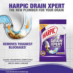 Harpic Drain Xpert Drain Cleaner Powder, Effective sink cleaner, drain blockage remover - 50g.