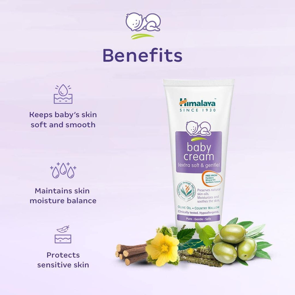 Himalaya Baby Cream, Face Moisturizer Day Cream, For Dry Skin