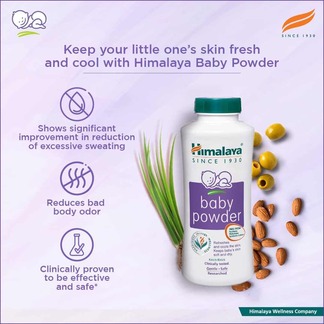 Himalaya Powder For Baby, 200gm + free baby soap 75g