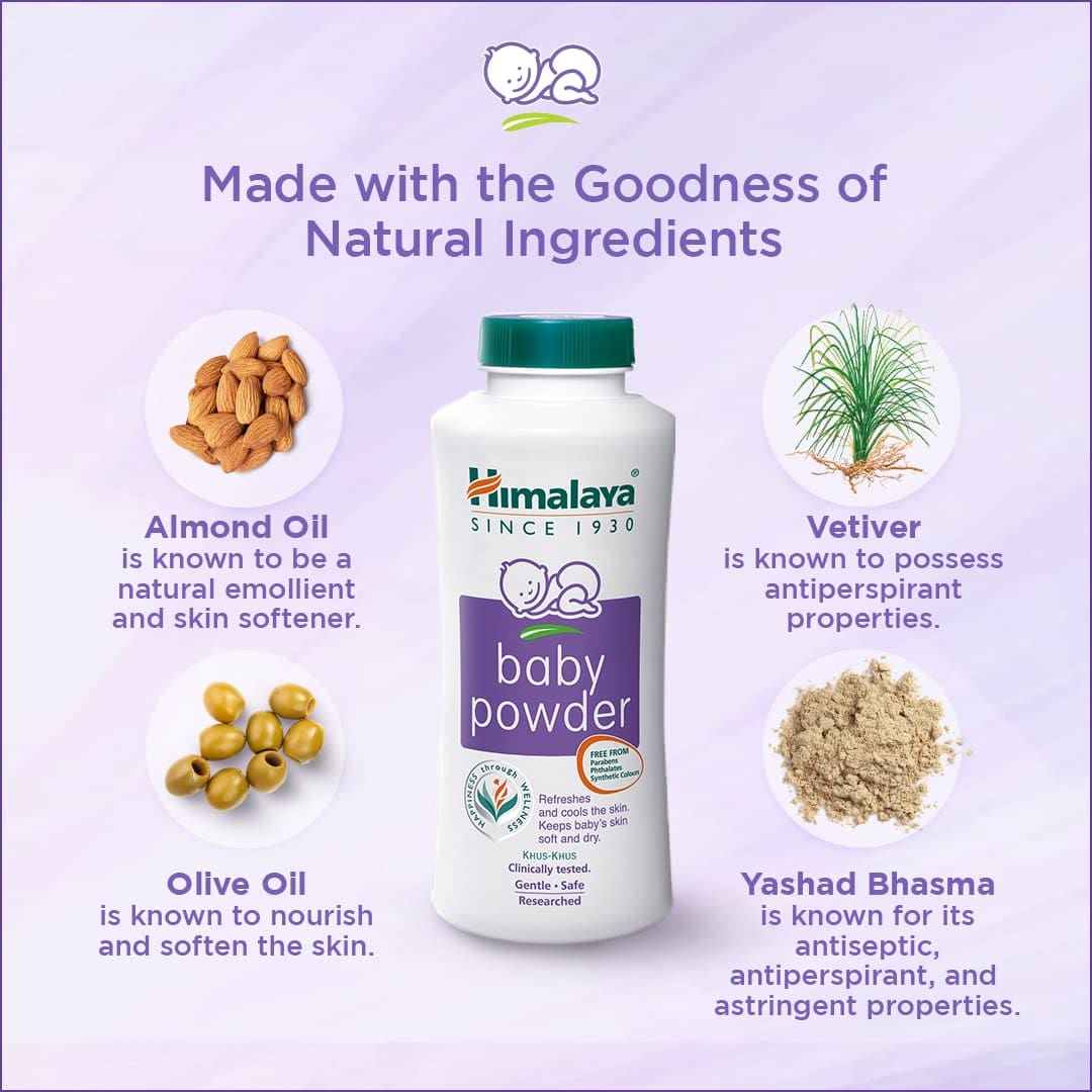 Himalaya Powder For Baby, 200gm + free baby soap 75g