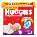Huggies Complete Comfort Wonder Pants Extra Small/New born Size Baby Diaper Pants, 24 count