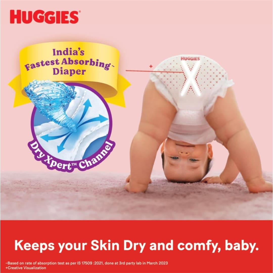 Huggies Complete Comfort Wonder Pants Large (L) Size Baby Diaper Pants, 64 count