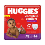 Huggies Complete Comfort Wonder Pants Medium Size Baby Diaper Pants, 34 count
