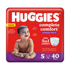 Huggies Complete Comfort Wonder Pants Small Size Baby Diaper Pants, 40 count
