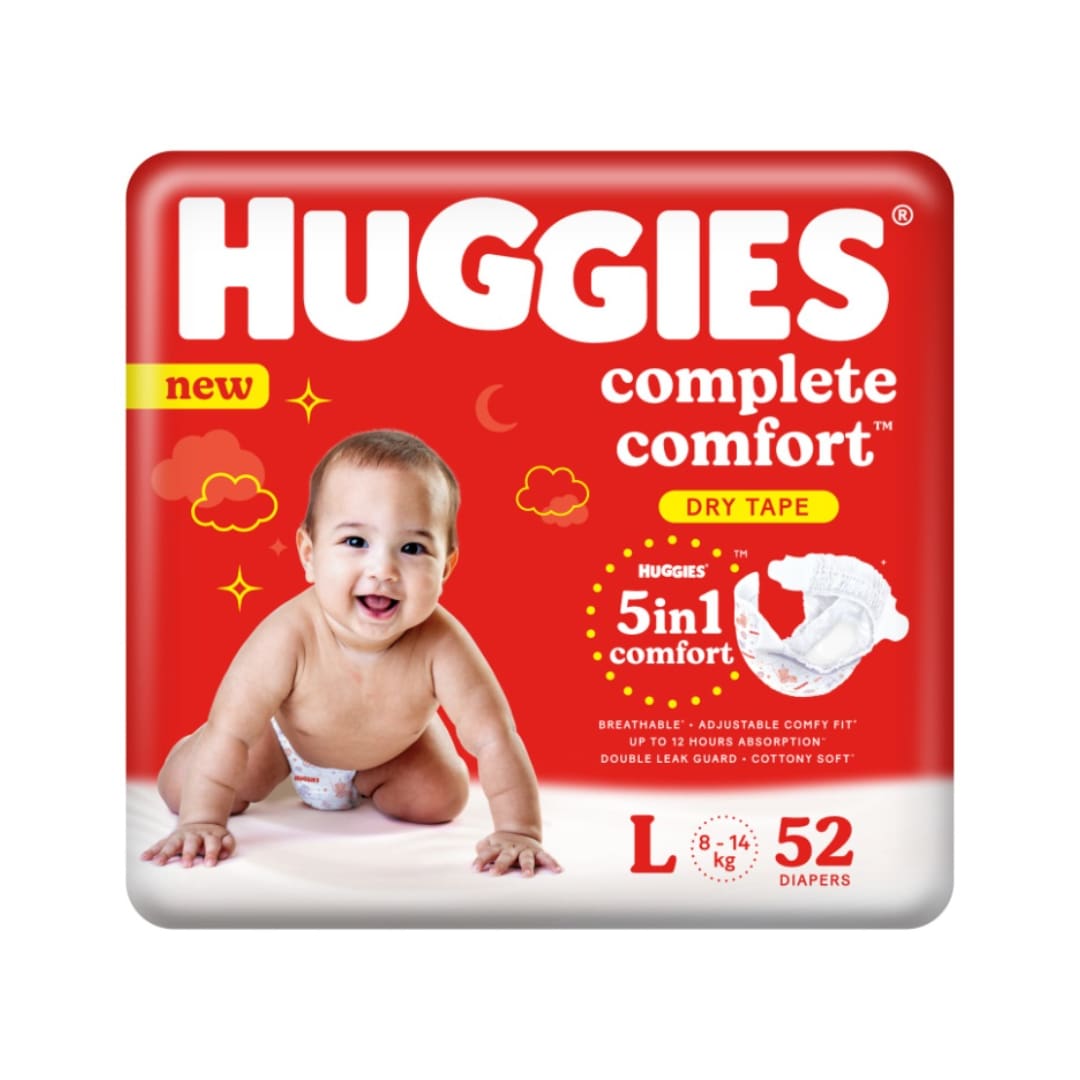 Huggies Dry Diapers Large Size - 52 Count