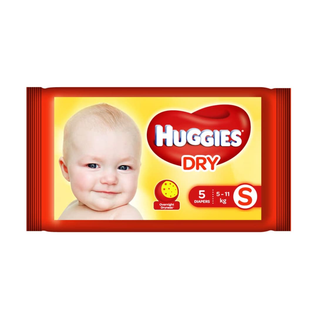 Huggies Dry Diapers Small - 5 Count