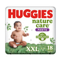 Huggies Nature Care Pants, Extra Extra Large (XXL) Premium Baby Diaper Pants, 18 Count
