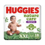 Huggies Nature Care Pants, Extra Extra Large (XXL) Premium Baby Diaper Pants, 18 Count