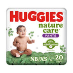 Huggies Nature Care Pants, Extra Small Premium Baby Diaper Pants, 20 Count