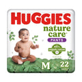 Huggies Nature Care Pants, Medium Size Premium Baby Diaper Pants, 22 Count