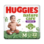 Huggies Nature Care Pants, Medium Size Premium Baby Diaper Pants, 22 Count