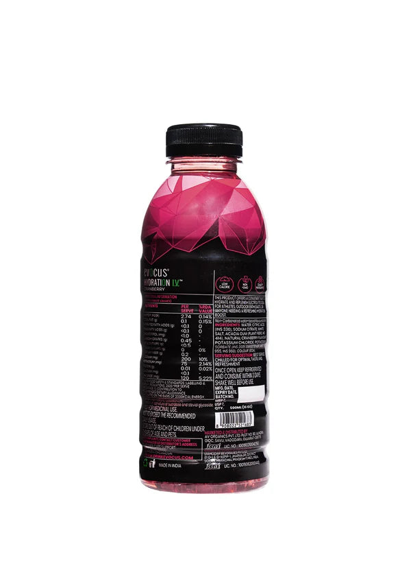 Hydration I.V. Electrolytes Drink - Cranberry (500ml)