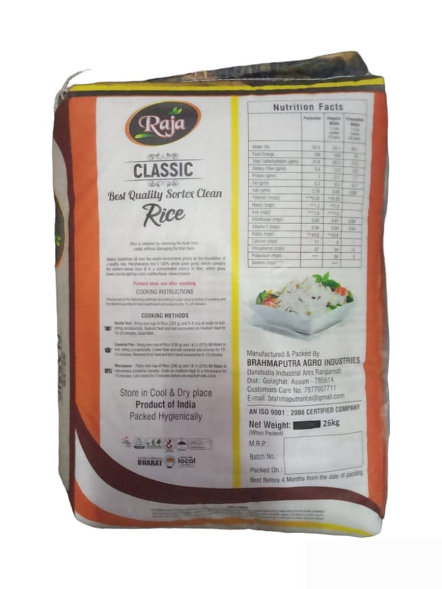 Raja Classic Sortex Clean Rice, 26kg