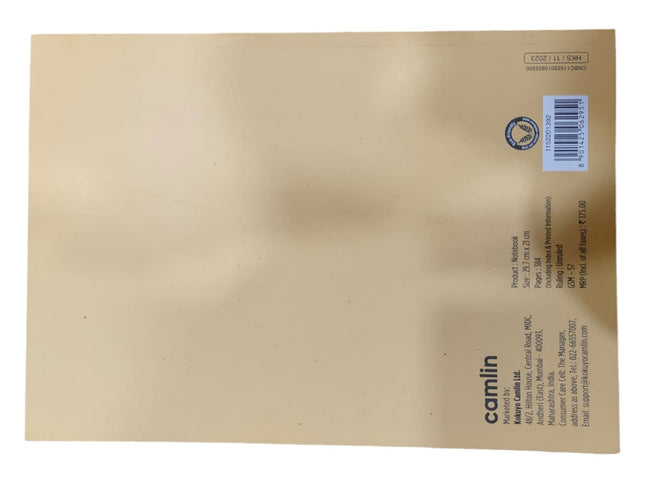 Camlin Notebook - Unruled, 57 gsm, 384 pages