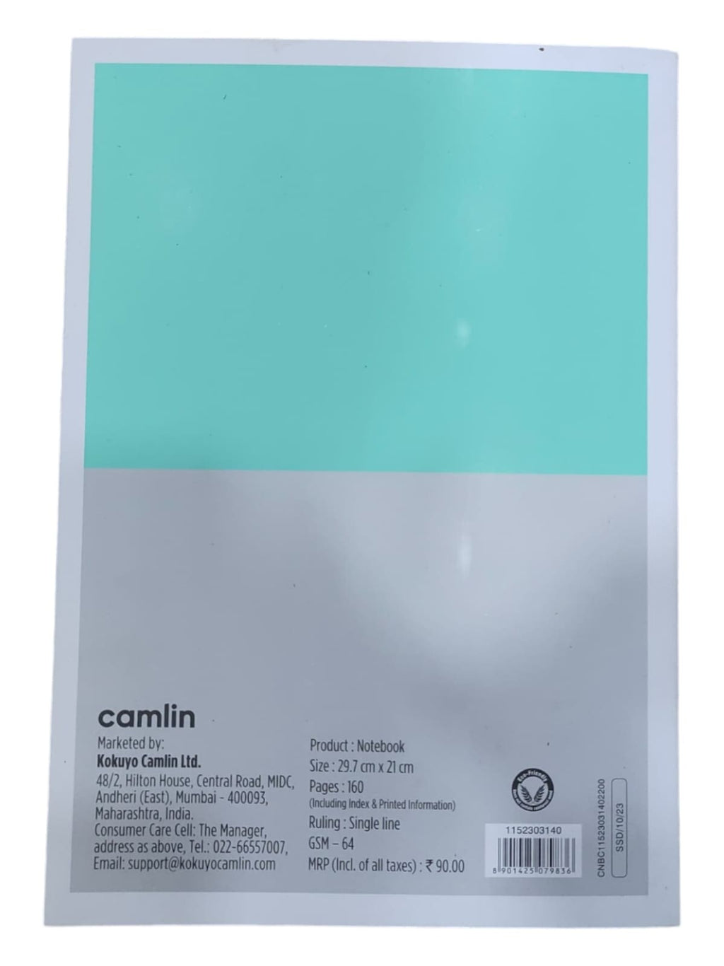 Camlin Premio Notebook - Single line, 64 gsm, 160 pages