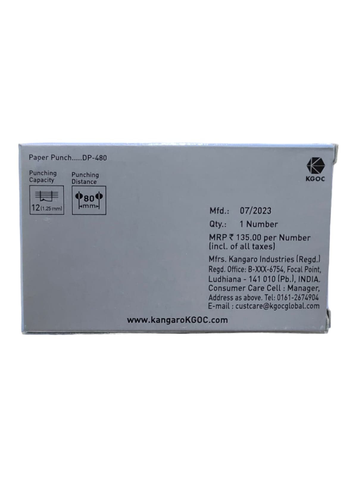 Kangaro, Paper Punch, 12(1.25mm)