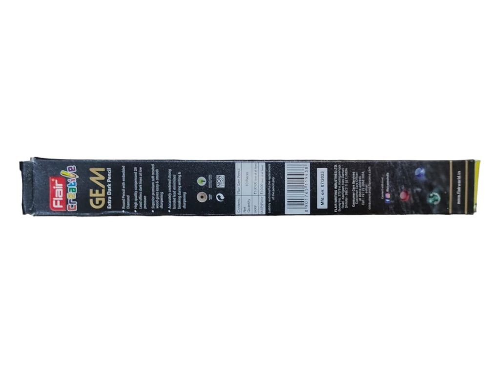 Flair Gem, Extra Dark Pencil, 10 pc