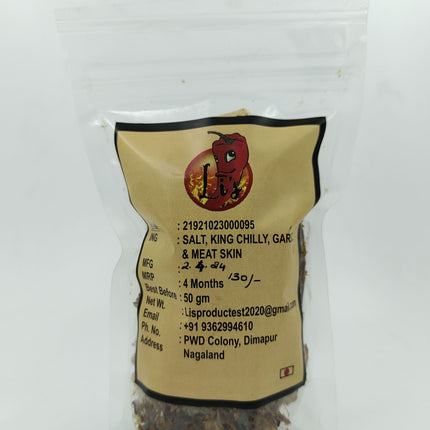Li's Spicy Meat Skin Puffs Real Spicy, 50g