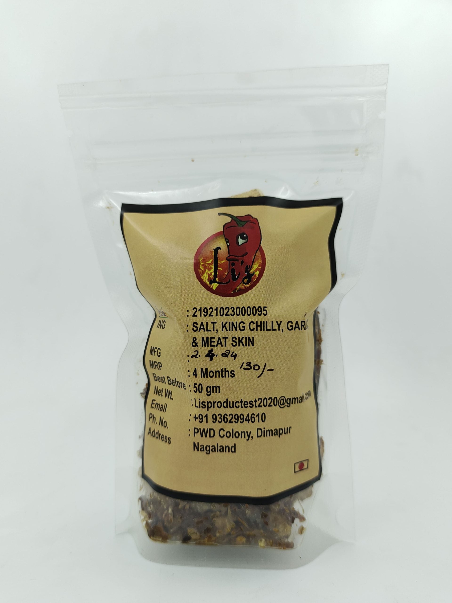 Li's Spicy Meat Skin Puffs Real Spicy, 50g