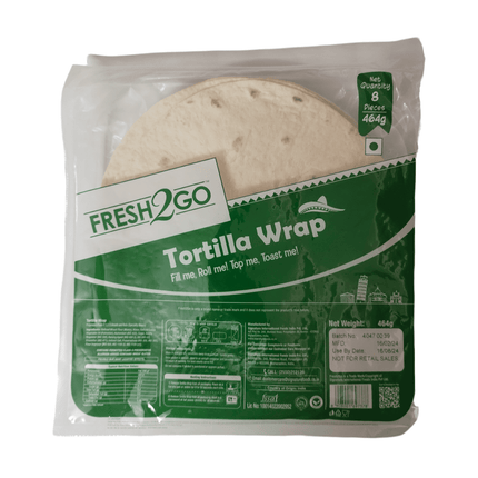 Fresh2Go, Tortilla Wrap, 464g (8 Pieces)