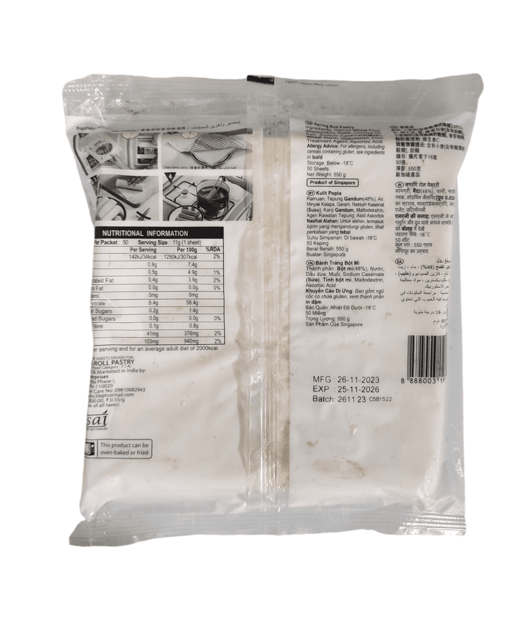 Spring Home, TYJ Spring Roll Pastry, 50 Sheets