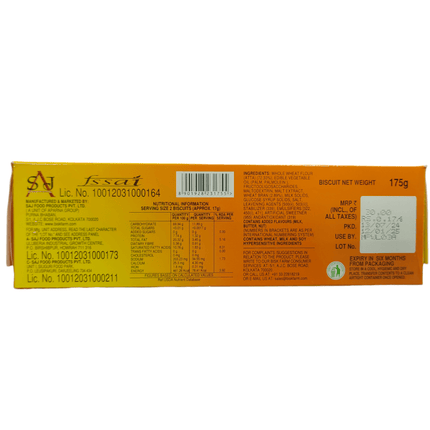 Bisk Farm, Eat-Fit Digestive, 100% Atta, 175g
