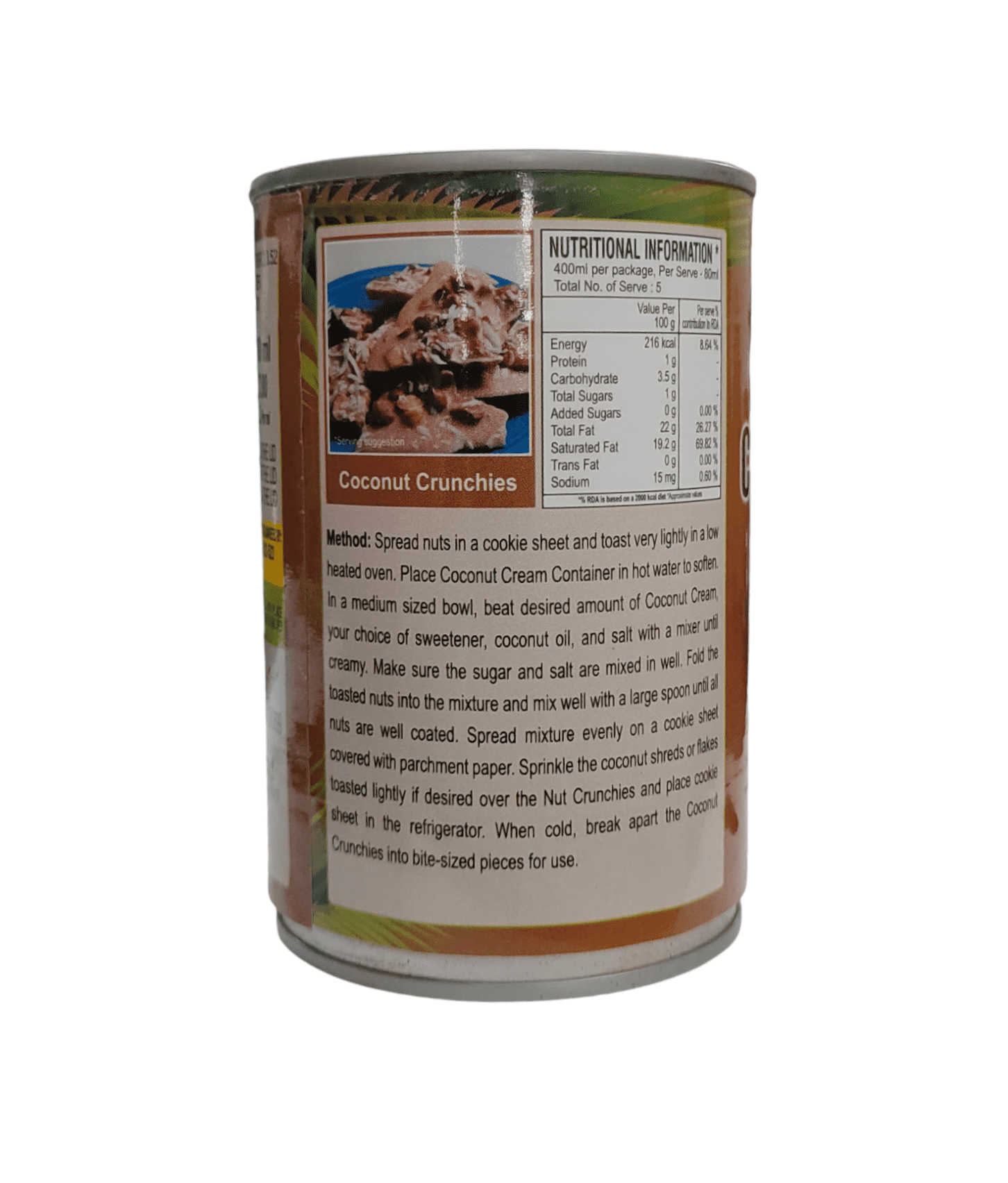 Golden Crown, Coconut Cream, 400ml