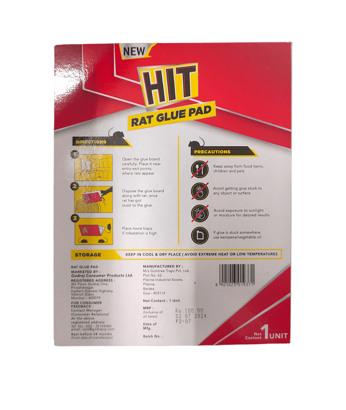 Hitrat HIT, Rat Glue Pad, 1Pc – NagaBazaar™