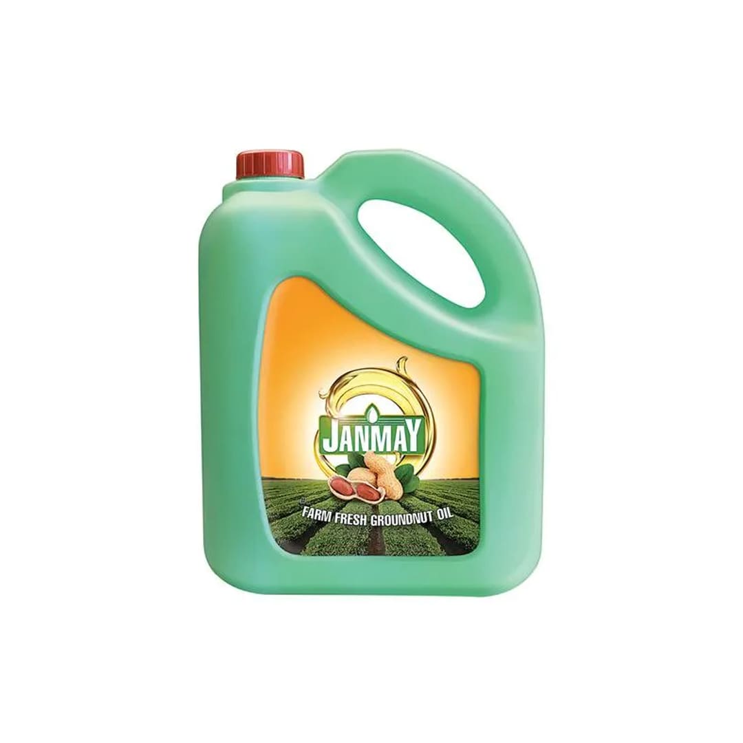Janmay Groundnut Oil, 5 L Jar