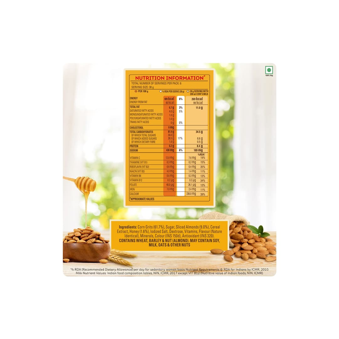 Kellogg's Corn Flakes Real Almond Honey 170g