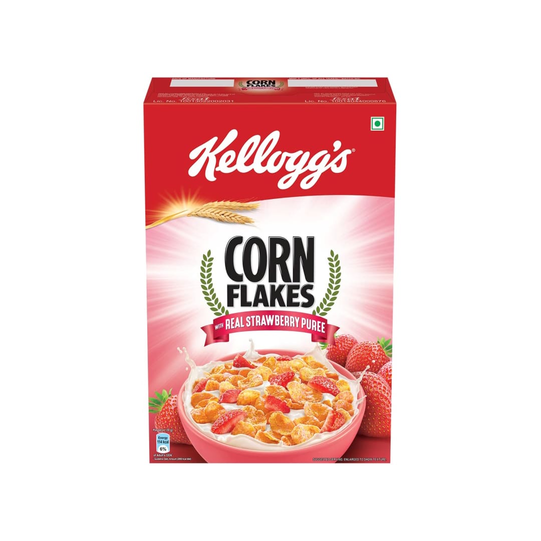 Kellogg's Corn Flakes with Real Strawberry Puree 300g