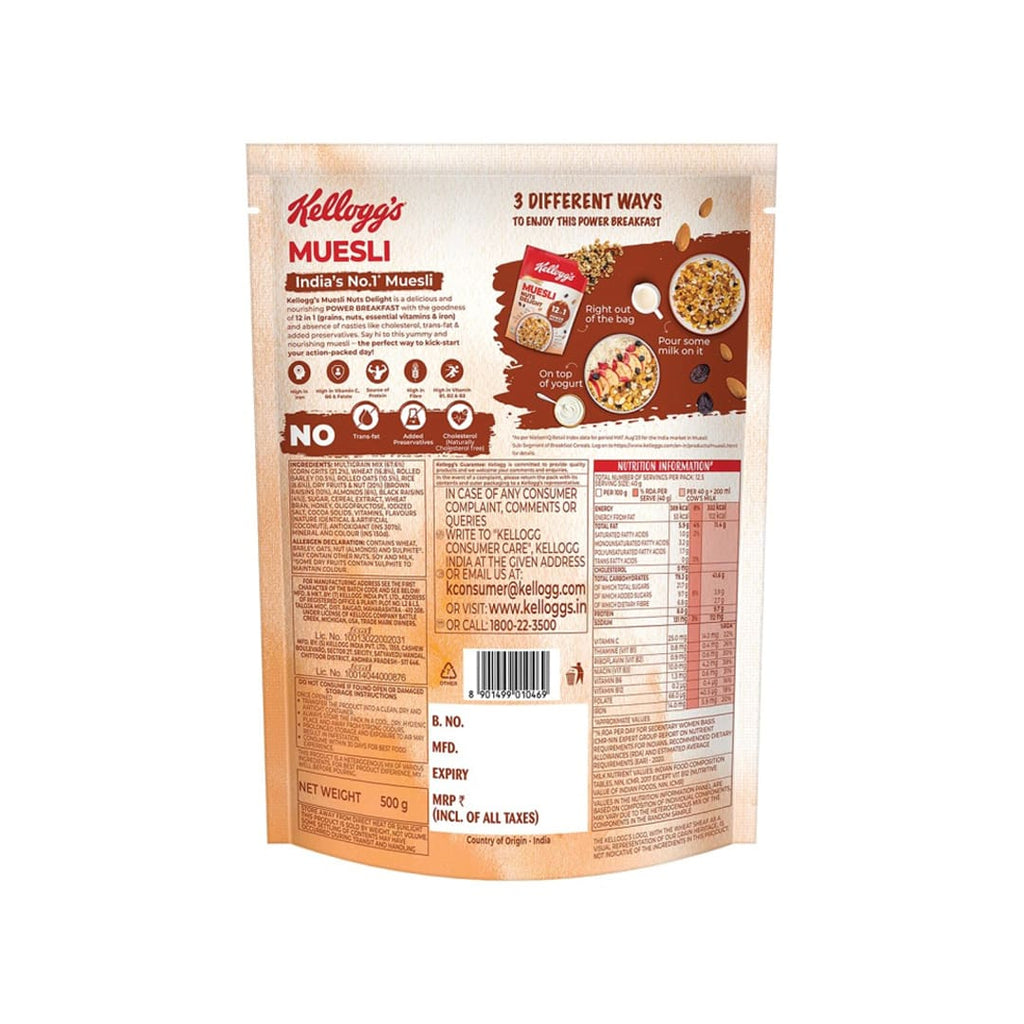 Kellogg's Muesli 20% Nuts Delight 500g