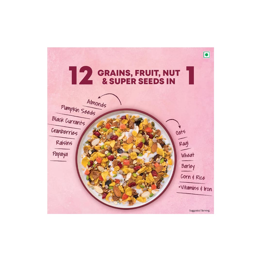 Kellogg's Muesli Crunchy Fruit, Nut & Seeds, 500g