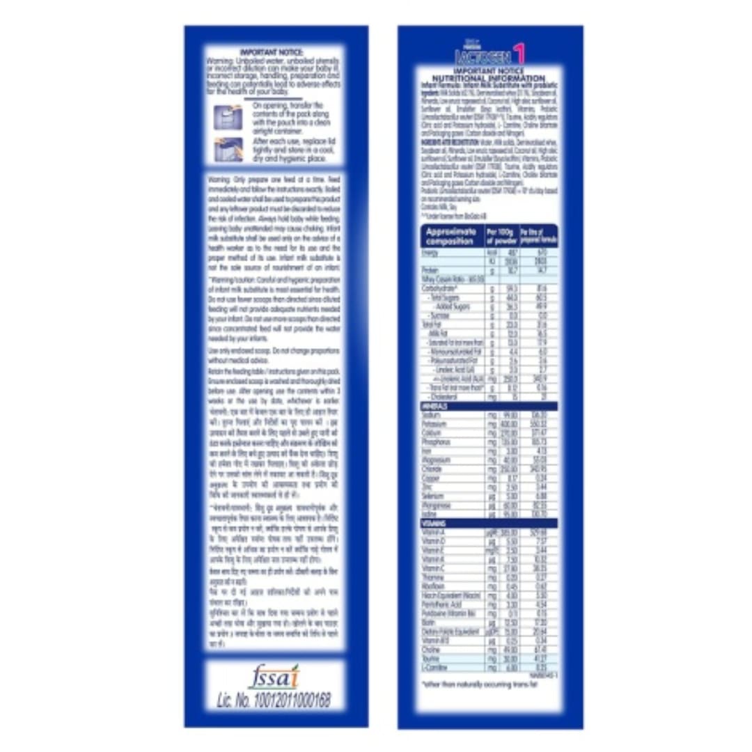 Lactogen Nestle Infant Formula Powder - Up to 6 Months, Stage 1, 400G