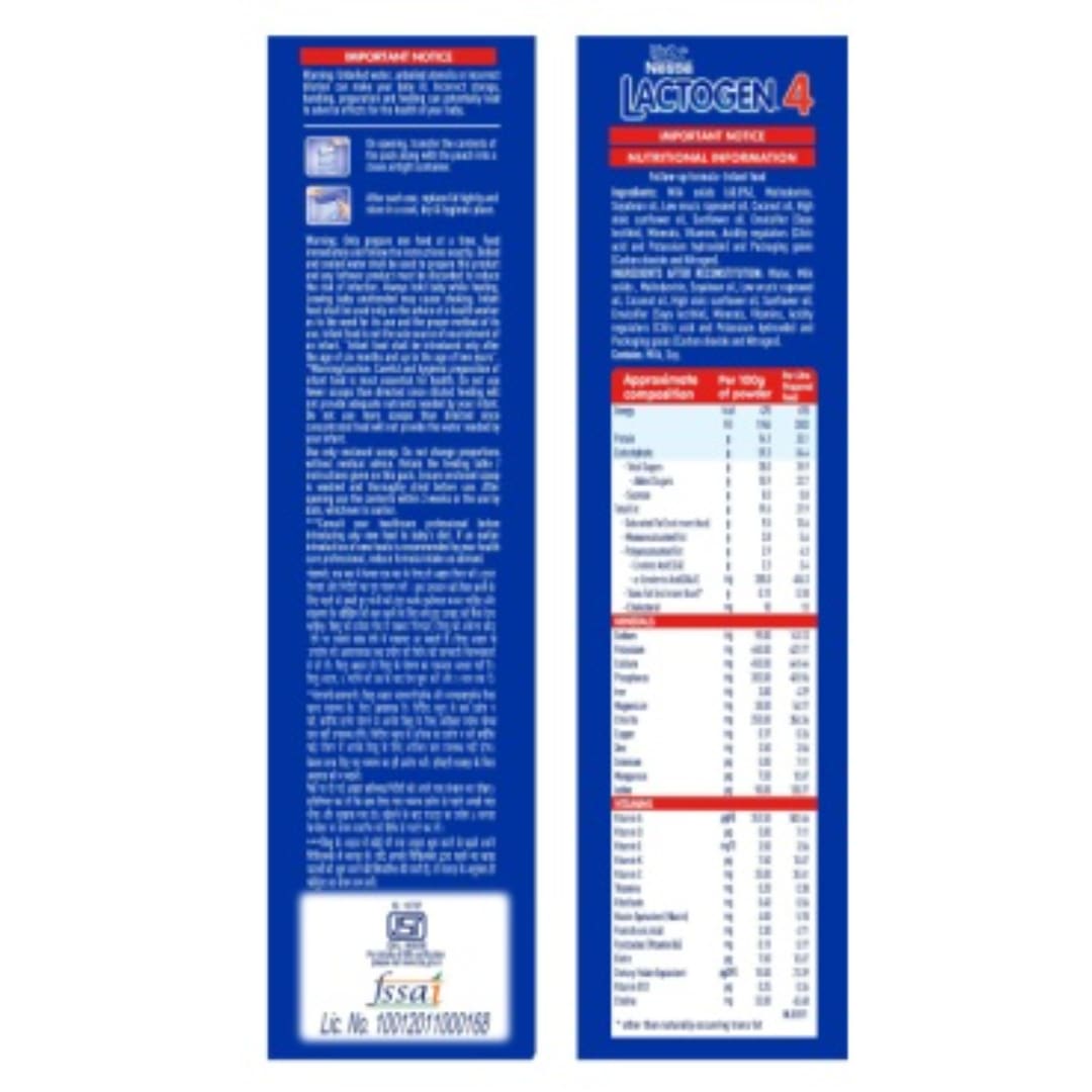 Lactogen Nestlé Lactogen Follow-Up Formula Powder - After 18 Months Upto 24 Months, Stage 4, 400G