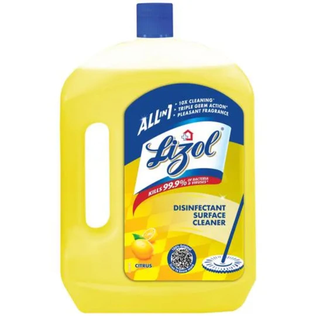 Lizol Disinfectant Surface & Floor Cleaner Liquid - Citrus, 2 L