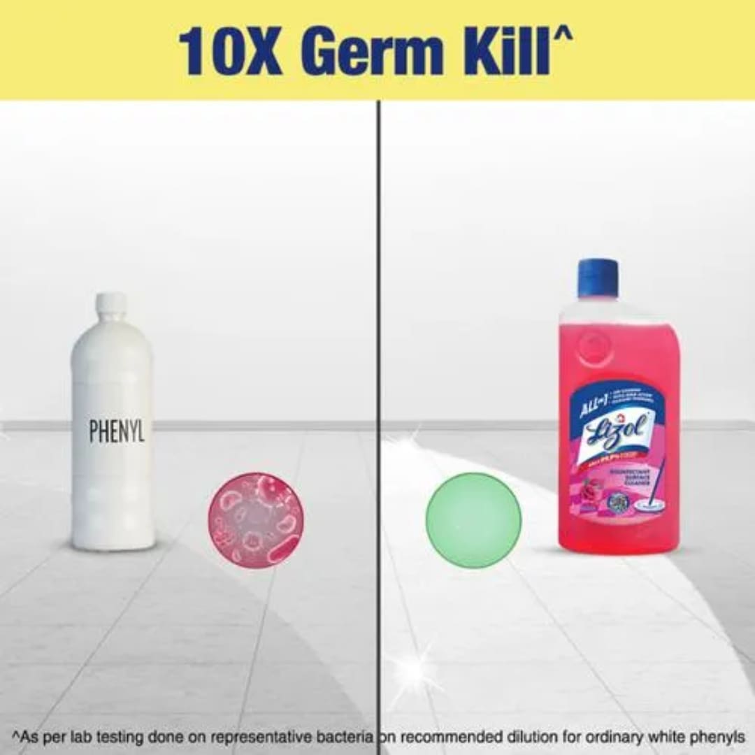 Lizol Disinfectant Surface & Floor Cleaner Liquid- Floral, 975 ml