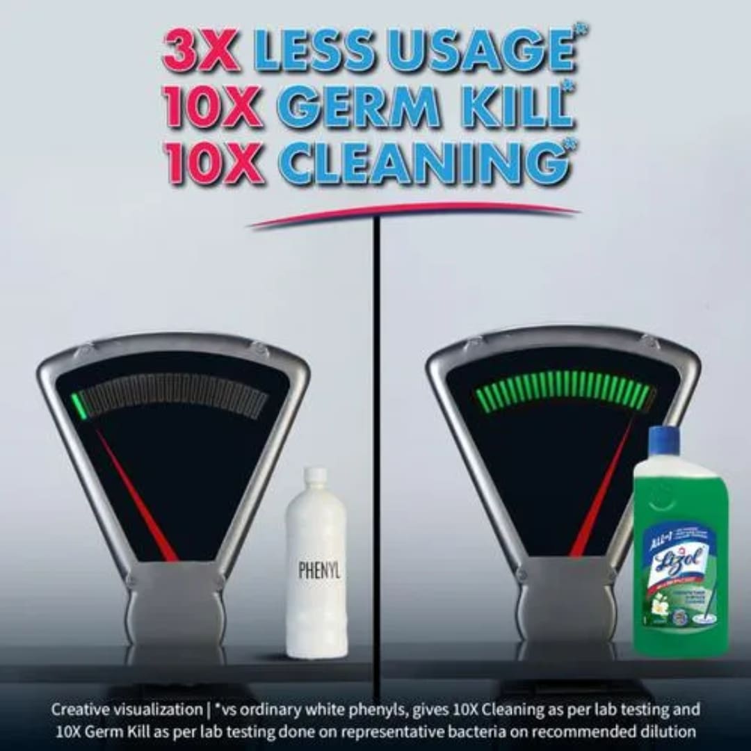Lizol Disinfectant Surface & Floor Cleaner Liquid - Jasmine, 975 ML