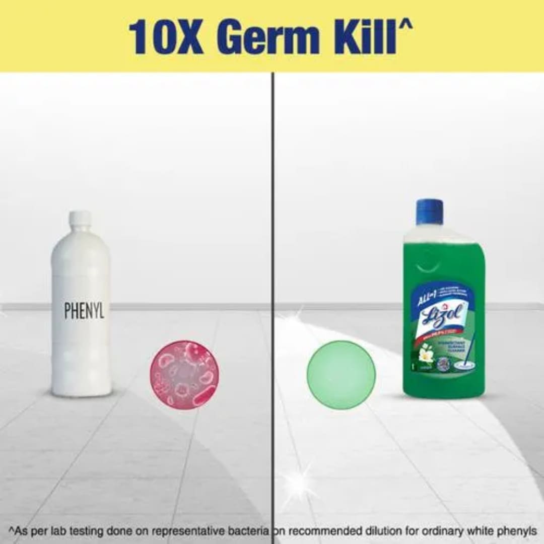 Lizol Disinfectant Surface & Floor Cleaner Liquid - Jasmine, 500ML