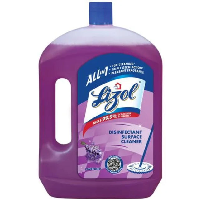 Lizol Disinfectant Surface & Floor Cleaner Liquid - Lavender, 2 L