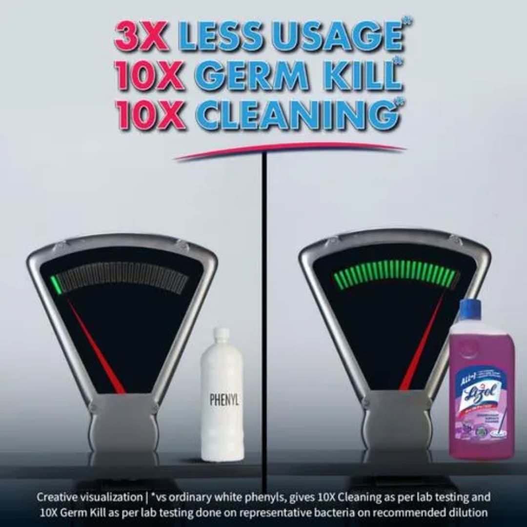 Lizol Disinfectant Surface & Floor Cleaner Liquid - Lavender, 975 ML