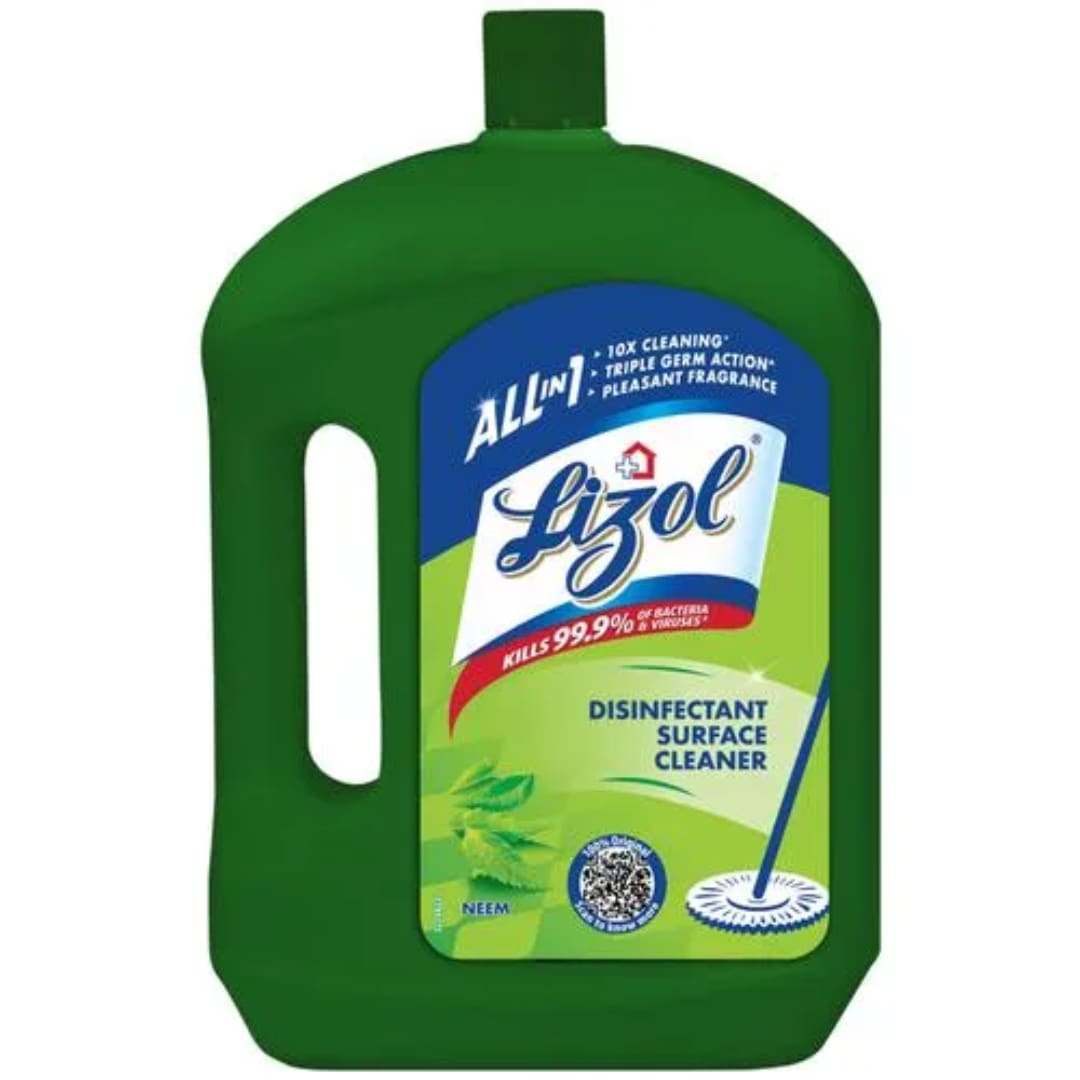 Lizol Disinfectant Surface & Floor Cleaner Liquid - Neem, 2 L