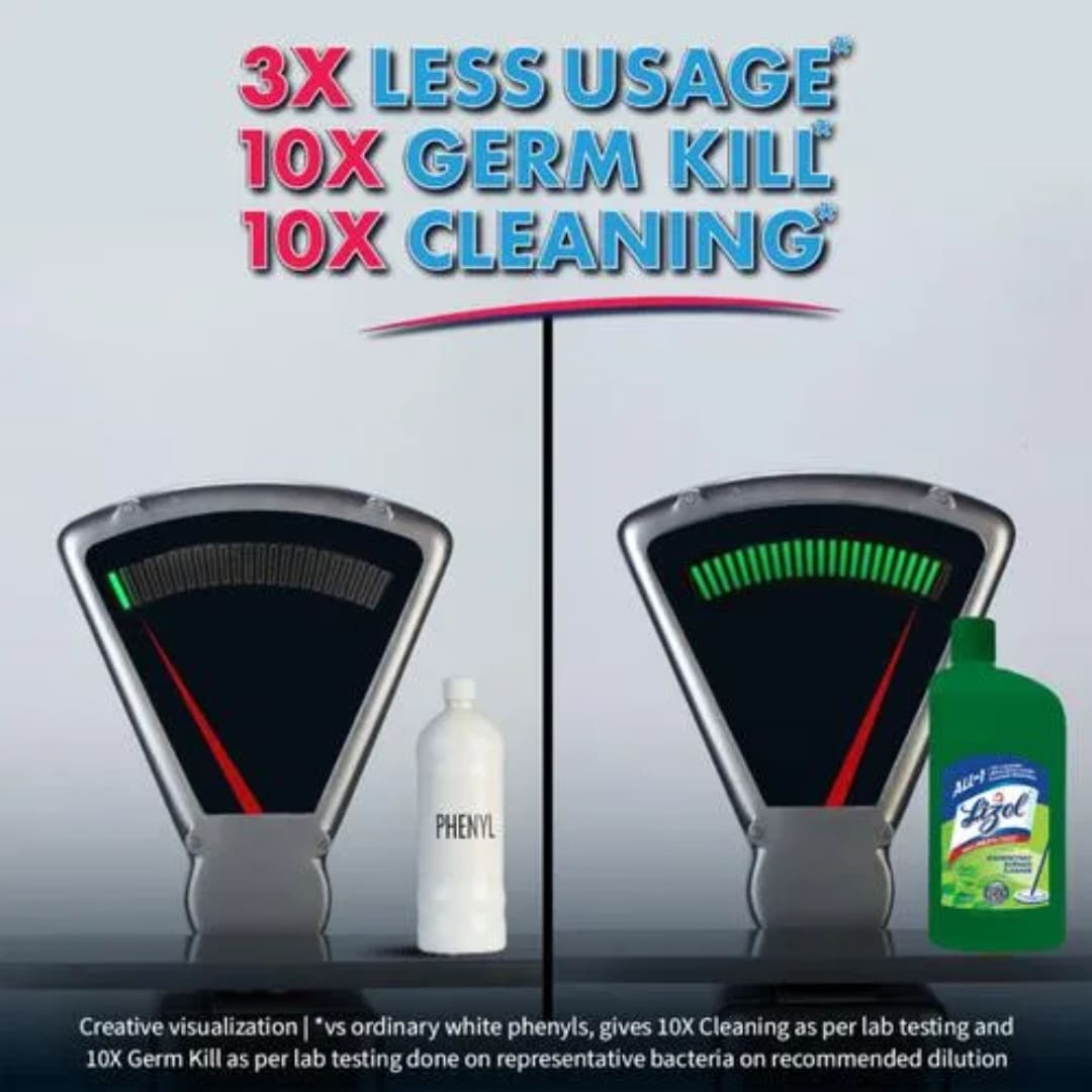 Lizol Disinfectant Surface & Floor Cleaner Liquid - Neem, 500ML
