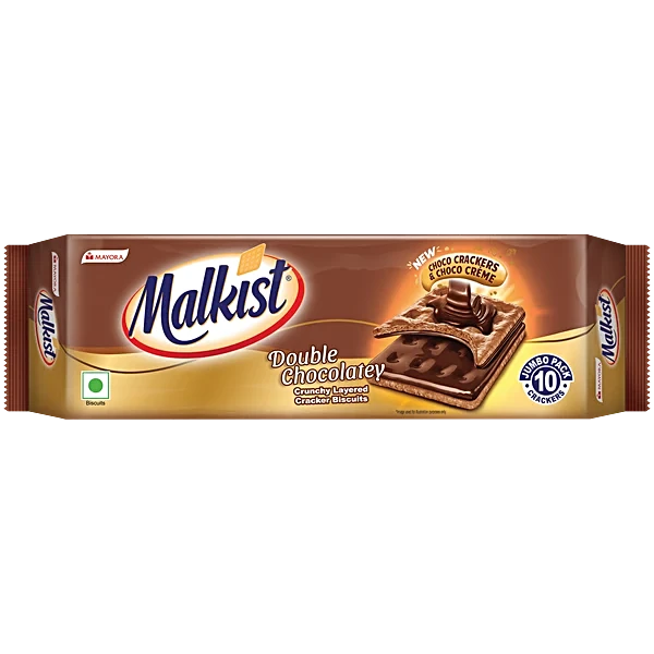 Malkist Double Chocolatey Cracker Biscuit, 144g
