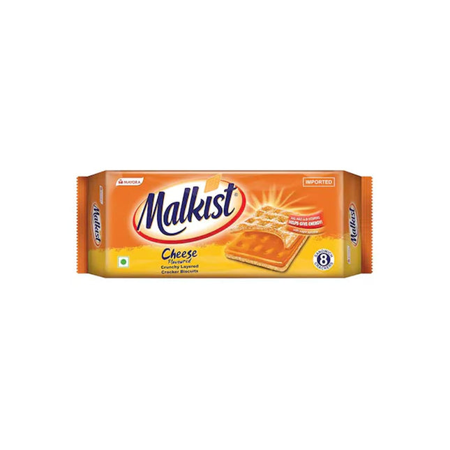 Mayora Malkist Cheese Flavoured Cracker Biscuits, 144 g