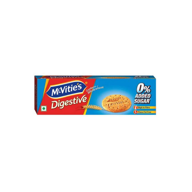 McVitie's Digestive High Fibre Biscuits - Zero Added Sugar For Calorie Conscious, 150 g