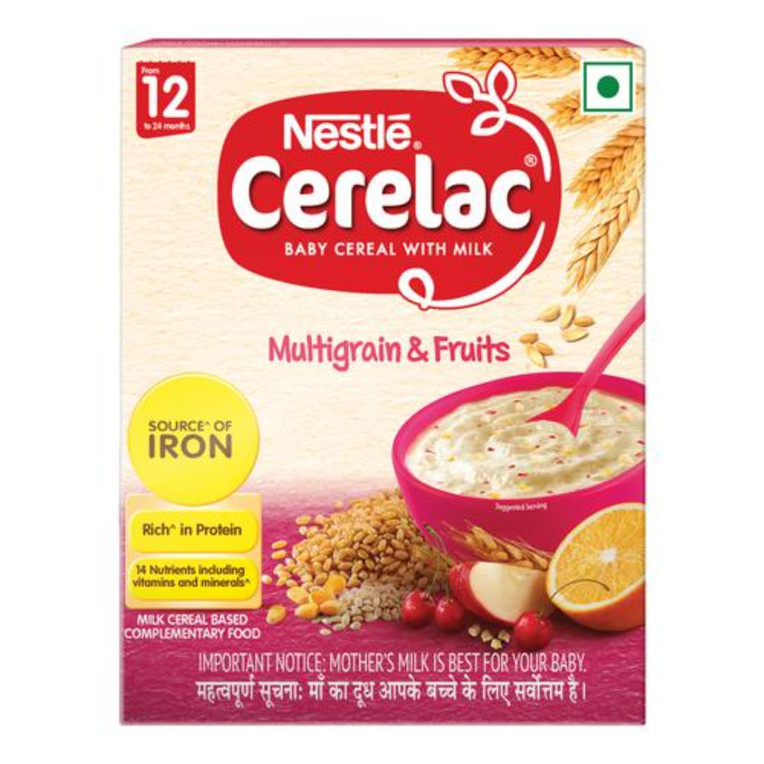 Nestle Cerelac Baby Cereal With Milk, Multigrain & Fruits - From 12 Months, 300 g 